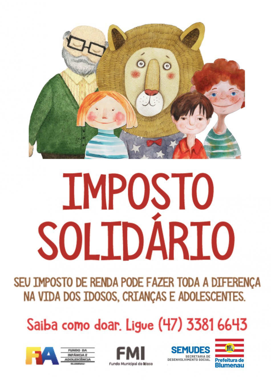Prazo para destinar parte do Imposto de Renda a projetos sociais de Blumenau está terminando